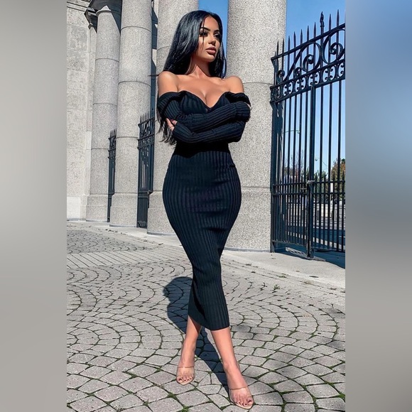 Kallan Knit Dress - Black - Picture 5 of 8